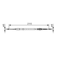 BOSCH 1 987 477 775 Seilzug, Feststellbremse