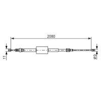 BOSCH 1 987 477 787 Seilzug, Feststellbremse