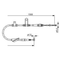 BOSCH 1 987 477 790 Seilzug, Feststellbremse