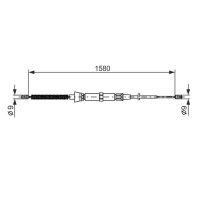 BOSCH 1 987 477 806 Seilzug, Feststellbremse