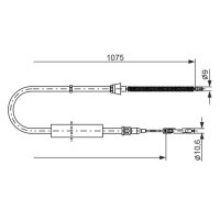 BOSCH 1 987 477 808 Seilzug, Feststellbremse