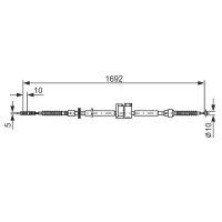 BOSCH 1 987 477 813 Seilzug, Feststellbremse
