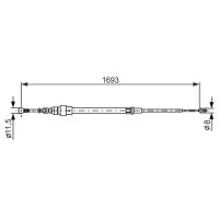 BOSCH 1 987 477 817 Seilzug, Feststellbremse