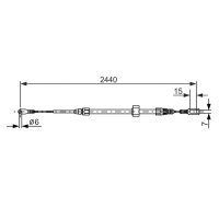 BOSCH 1 987 477 880 Seilzug, Feststellbremse