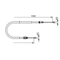 BOSCH 1 987 477 890 Seilzug, Feststellbremse