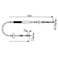 BOSCH 1 987 477 922 Seilzug, Feststellbremse