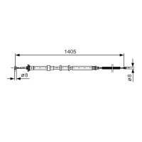 BOSCH 1 987 477 927 Seilzug, Feststellbremse