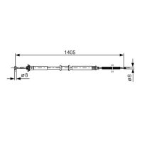 BOSCH 1 987 477 928 Seilzug, Feststellbremse