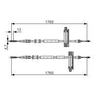BOSCH 1 987 477 933 Seilzug, Feststellbremse
