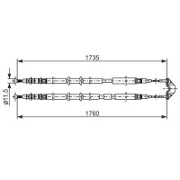 BOSCH 1 987 477 934 Seilzug, Feststellbremse
