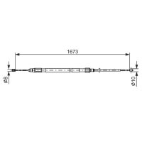 BOSCH 1 987 477 948 Seilzug, Feststellbremse