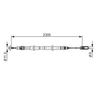 BOSCH 1 987 477 953 Seilzug, Feststellbremse