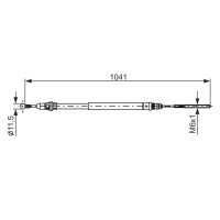 BOSCH 1 987 477 954 Seilzug, Feststellbremse
