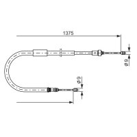 BOSCH 1 987 477 967 Seilzug, Feststellbremse