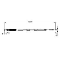BOSCH 1 987 477 973 Seilzug, Feststellbremse