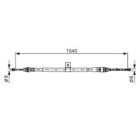 BOSCH 1 987 477 992 Seilzug, Feststellbremse