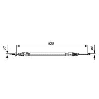 BOSCH 1 987 482 000 Seilzug, Feststellbremse