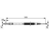 BOSCH 1 987 482 001 Seilzug, Feststellbremse