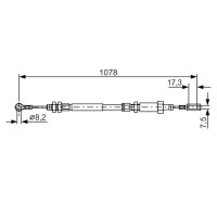 BOSCH 1 987 482 002 Seilzug, Feststellbremse