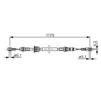 BOSCH 1 987 482 012 Seilzug, Feststellbremse