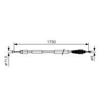 BOSCH 1 987 482 018 Seilzug, Feststellbremse