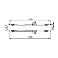 BOSCH 1 987 482 019 Seilzug, Feststellbremse