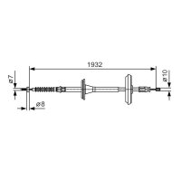 BOSCH 1 987 482 021 Seilzug, Feststellbremse