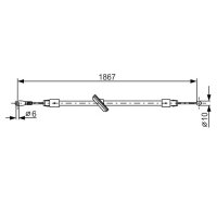 BOSCH 1 987 482 028 Seilzug, Feststellbremse