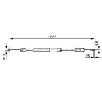 BOSCH 1 987 482 032 Seilzug, Feststellbremse