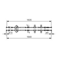 BOSCH 1 987 482 054 Seilzug, Feststellbremse