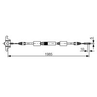 BOSCH 1 987 482 128 Seilzug, Feststellbremse