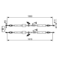 BOSCH 1 987 482 189 Seilzug, Feststellbremse