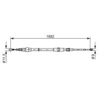 BOSCH 1 987 482 193 Seilzug, Feststellbremse