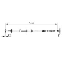 BOSCH 1 987 482 199 Seilzug, Feststellbremse