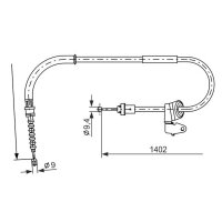 BOSCH 1 987 482 226 Seilzug, Feststellbremse