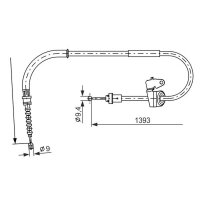 BOSCH 1 987 482 227 Seilzug, Feststellbremse