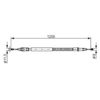 BOSCH 1 987 482 235 Seilzug, Feststellbremse