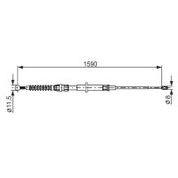 BOSCH 1 987 482 265 Seilzug, Feststellbremse