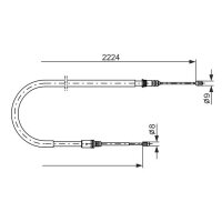 BOSCH 1 987 482 303 Seilzug, Feststellbremse