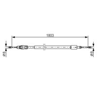 BOSCH 1 987 482 317 Seilzug, Feststellbremse