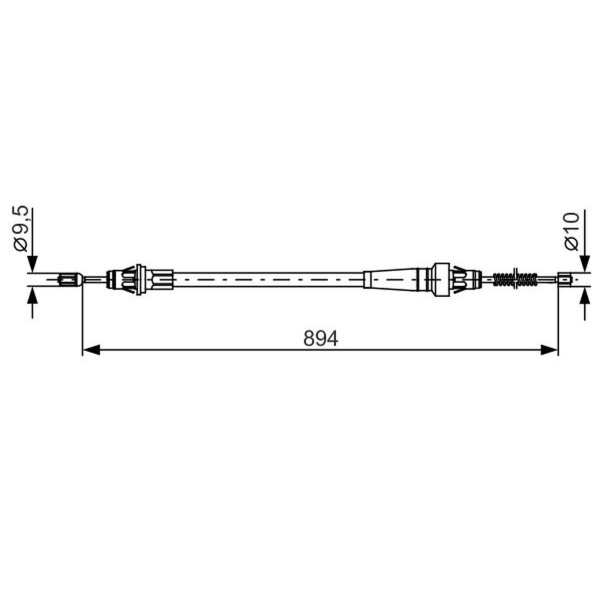 BOSCH 1 987 482 365 Seilzug, Feststellbremse
