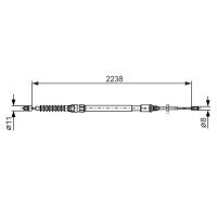 BOSCH 1 987 482 373 Seilzug, Feststellbremse