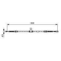 BOSCH 1 987 482 397 Seilzug, Feststellbremse