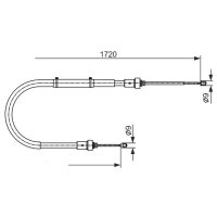 BOSCH 1 987 482 411 Seilzug, Feststellbremse