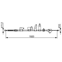 BOSCH 1 987 482 438 Seilzug, Feststellbremse