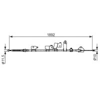 BOSCH 1 987 482 439 Seilzug, Feststellbremse