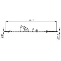 BOSCH 1 987 482 441 Seilzug, Feststellbremse