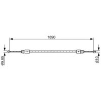 BOSCH 1 987 482 444 Seilzug, Feststellbremse
