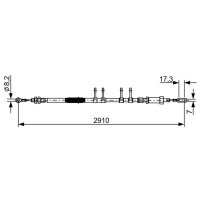 BOSCH 1 987 482 447 Seilzug, Feststellbremse