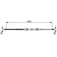 BOSCH 1 987 482 448 Seilzug, Feststellbremse